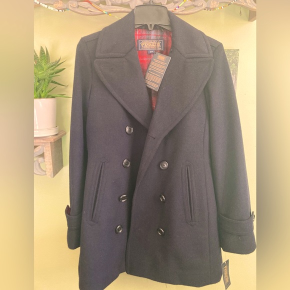 Navy Pendleton pea coat, size small. Never worn, new with tags. - Picture 2 of 11